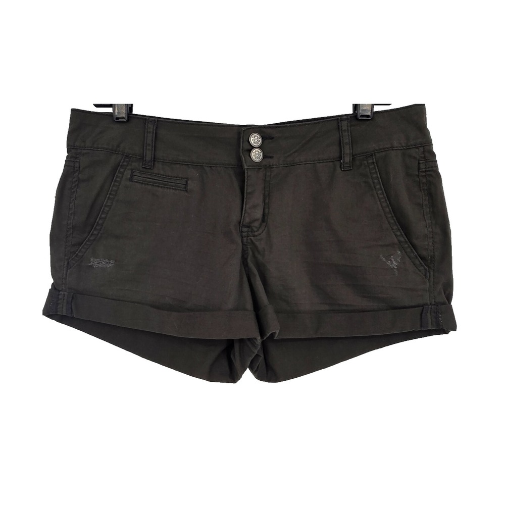 Jessica Simpson Shorts Size 30 Dark Green Cuffed Hem Pockets